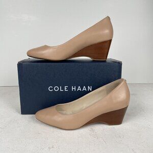 Cole Haan Wedge Heels Womens 10 B Go-To Nude Beige
